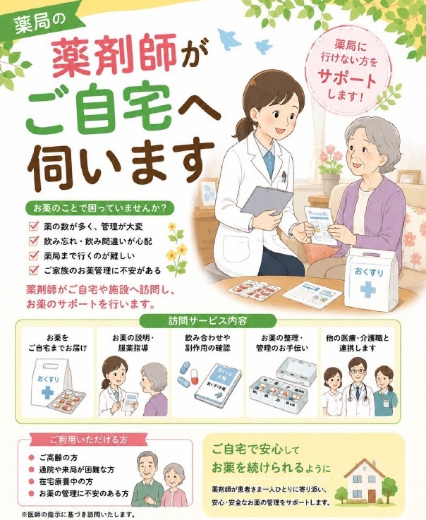 在宅訪問サービスのご案内 チラシ