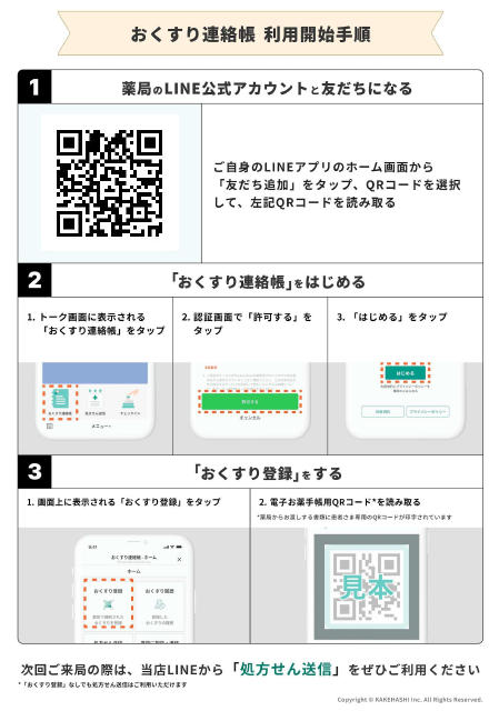 おくすり連絡帳 ご利用手順2
